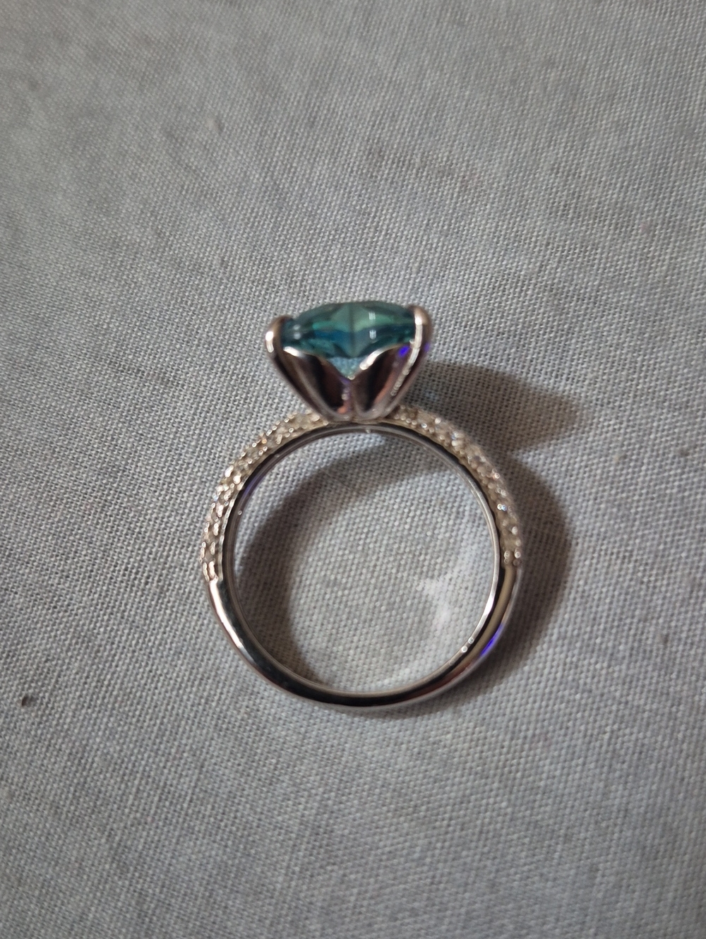 STERLING TURQUOISE HEART RING - Picture 4 of 6